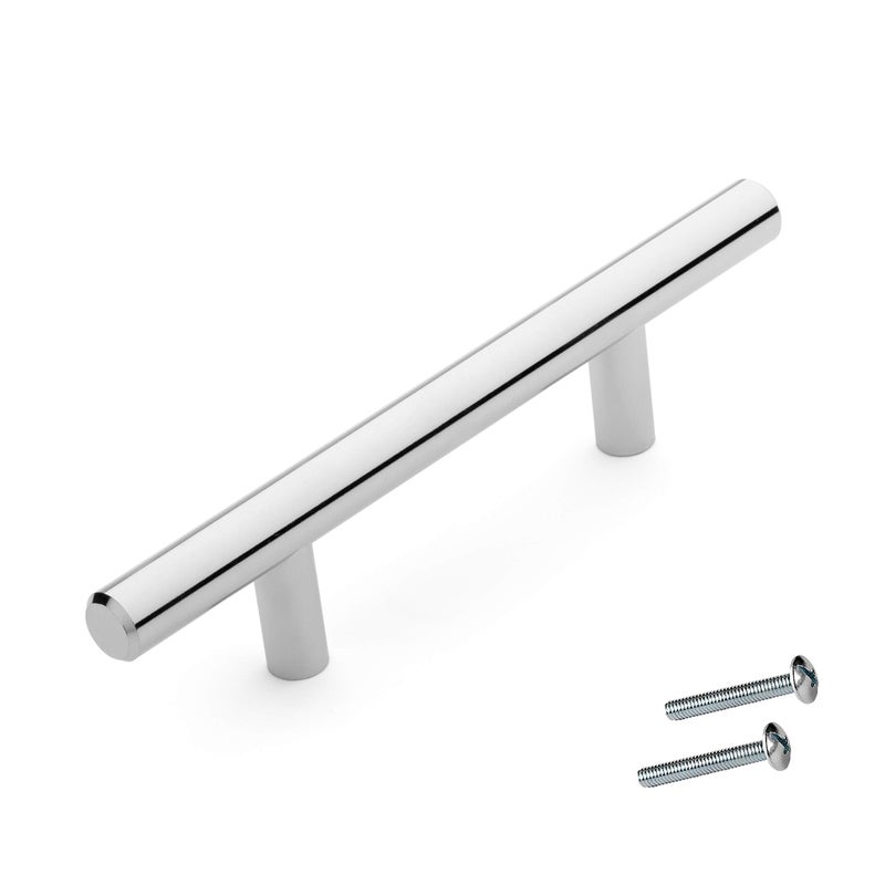 Dynasty Hardware P-1001-26 European Bar Style Cabinet Pull 5-3/4" Polished Chrome (25 Pack) - Image 2